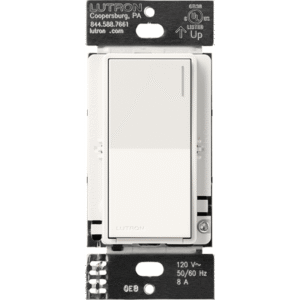 (RadioRa3) Apagador Sunnata color blanco para linea Radio Ra3, 8A de iluminacion, 5.8A Motor