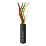 Carrete de Cable de 305 Metros (1000 Pies) / 4 x 16 AWG / Cable Direct Burial / Color Negro / Para Uso en Intemperie / Uso en Aplicaciones en Sistemas de Detecci?n de Incendio y Sistemas de Evacuaci?n