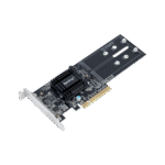 Tarjeta de Expansi??n M2D18 | PCIe 2.0 x8 | Compatible con NVMe y SATA SSD | 2 Ranuras M-key | Perfil Bajo y Altura Completa | Garant??a de 3 A??os.