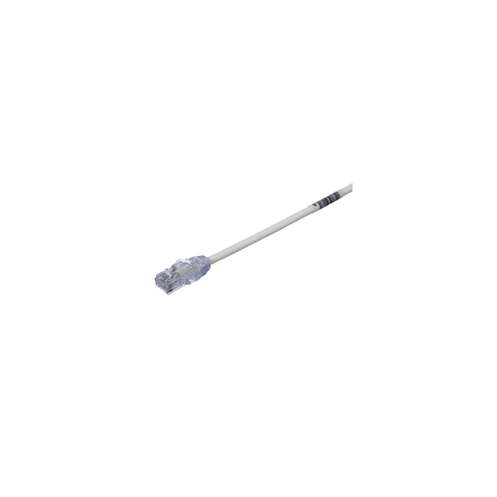 Cable de Parcheo UTP Cat6A, CM/LSZH, Di?metro Reducido (28AWG), Color Blanco Mate, 19.81 Metros (65 Pies)