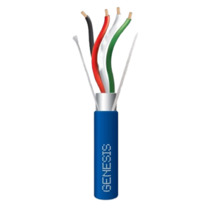 Bobina de 305 Metros (1000 Pies) de Cable 4 x 18 AWG / Plenum / BLINDADO / Tipo FPLP, CMP, CL3P / Color Azul / Para Aplicaciones en Sistemas de Seguridad, Audio, Control y otras Aplicaciones