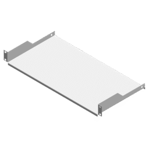 Charola para Rack Blanca de 19" de 2 postes, 23 cm de Profundidad, 1 Unidad de rack