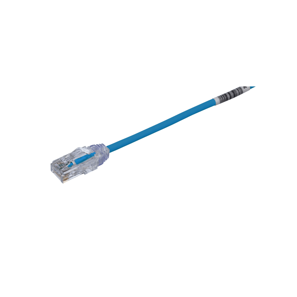Cable de Parcheo TX6, UTP Cat6, Di?metro Reducido (28AWG), Color Azul, 30 Metros (98.43 Pies)