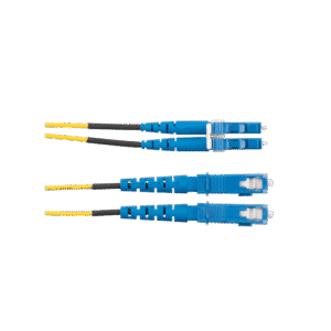 Jumper de Fibra Optica Monomodo 9/125 OS2, LC-SC Duplex, OFNR (Riser), Color Amarillo, 50 Metros