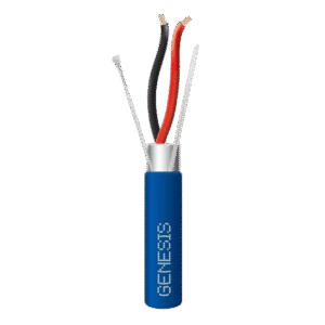 Bobina de 305 Metros (1000 Pies) de Cable 2 x 18 AWG / Plenum / BLINDADO / Tipo FPLP, CMP, CL3P / Color Azul / Para Aplicaciones en Sistemas de Seguridad, Audio, Control y otras Aplicaciones