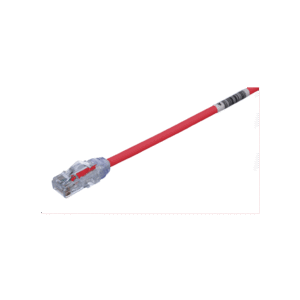 Cable de Parcheo UTP Cat6A, CM/LSZH, Di?metro Reducido (28AWG), Color Rojo, 20 cm (7.87 Pulgadas).
