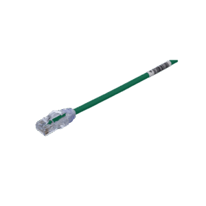Cable de Parcheo UTP Cat6A, CM/LSZH, Di?metro Reducido (28AWG), Color Verde, 3.05 Metros (10 Pies)