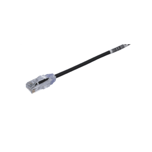 Cable de Parcheo UTP Cat6A, CM/LSZH, Di?metro Reducido (28AWG), Color Negro, 0.30 Metros (1 Pie)