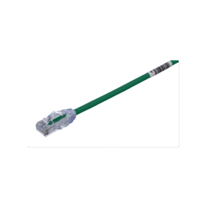Cable de Parcheo UTP Cat6A, CM/LSZH, Di?metro Reducido (28AWG), Color Verde, 6.1 Metros (20 Pies)