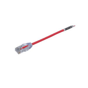 Cable de Parcheo TX6, UTP Cat6, Diámetro Reducido (28AWG), Color Rojo, 30 ft