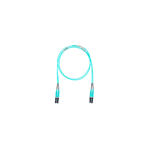 Jumper de Fibra ?ptica Multimodo 50/125 OM4, LC-LC Duplex, OFNR (Riser), Color Aqua, 11 Metros (36.09 Pies)
