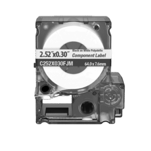 Cassette de Etiquetas de Componente de Poli?ster No Adhesivas 2.52 Pulgadas (6.4 cm) W x 0.3 Pulgadas (0.76 cm) H