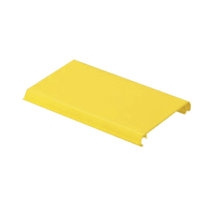 Tapa Con Bisagra a Presión Para Canaleta FiberRunner™ FR4X4YL10, de PVC Rígido, Color Amarillo, 3 m de Largo