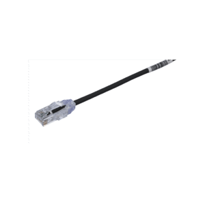 Cable de Parcheo UTP Cat6A, CM/LSZH, Di?metro Reducido (28AWG), Color Negro, 0.5 Metros (1.64 Pies)