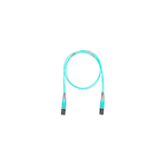 Jumper de Fibra Optica Multimodo 50/125 OM4, LC-LC Duplex, OFNR (Riser), Color Aqua, 2.44 Metros (8 Pies)