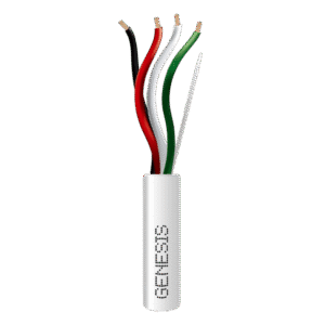 Bobina de 152 Metros (500 Pies) de Cable / 4 x 16 AWG / Cable Audacious / Riser / Libre de Ox?geno / Color Blanco / Aplicaciones de Alarmas de Intrusi?n y Automatizaci?n