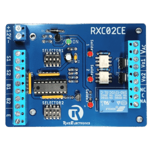 Controlador de Esclusas 2 Puertas / Alimentación 12VDC / Temporizadores Programables 0-30 seg / Entradas NC y NA / Salidas de Pulso 2 seg / Función Emergencia