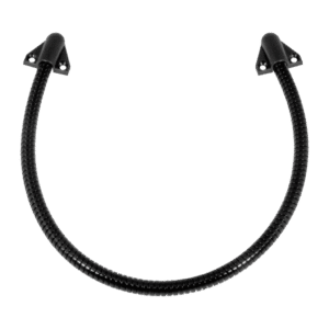 Loop Pasacable Color Negro para Puertas / Acero Inoxidable / Ideal para Control de Acceso / Diseño Elegante / Tapas de Plástico