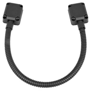 Loop Pasacable En Color Negro para Puertas / Acero Inoxidable / Ideal para Control de Acceso / Diseño Elegante / Tapas de Aluminio