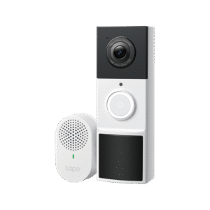 Videoportero Inalámbrico TP-Link Tapo D210 / Resolución 2K 3MP (2304 × 1296px) / Campo de Visión 160° DFOV / Batería 6400mAh Recargable / Detección IA Personas-Vehículos / Visión Nocturna Color /